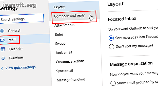 Cliquez sur Envoyer la composition et répondre dans Outlook dans Office 365.