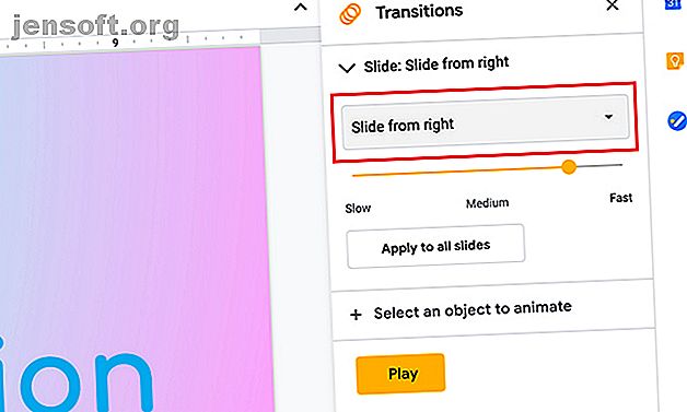 Créer des transitions dans Google Slides Slide From Right Transition