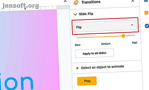 Créer des transitions dans Google Slides Transition Flip