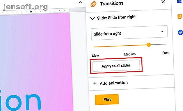 Créer des transitions dans Google Slides Appliquer à toutes les diapositives