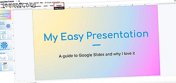 Övergångar kan göra dina presentationer mer livliga.  Så här skapar du en övergång för din Google Slides-presentation.