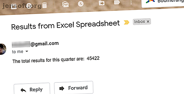 excel email reçu