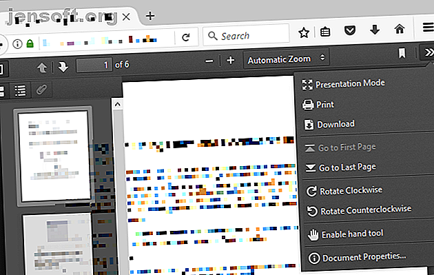 Capture d'écran du lecteur PDF Mozilla Firefox