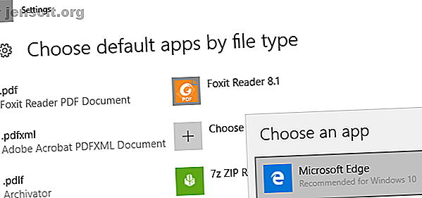 Ceci est une capture d'écran de Windows 10 choisir l'application par défaut par type de fichier
