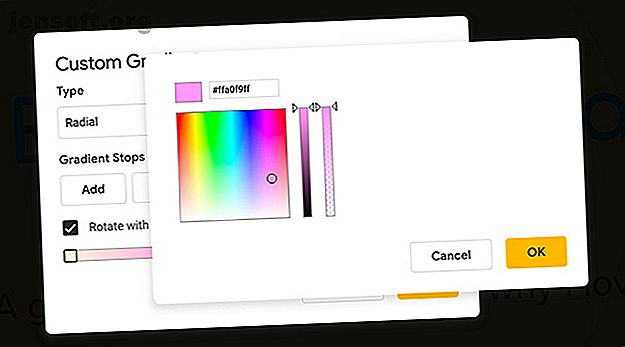 Sélecteur de couleurs Google Slides avec dégradé personnalisé