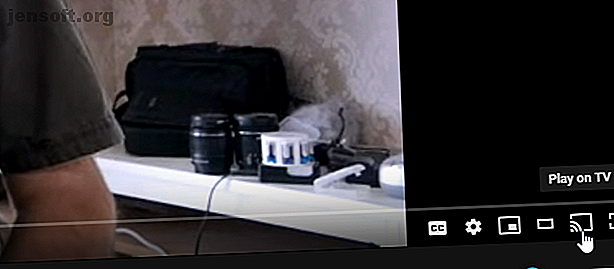 Le bouton Chromecast sur le lecteur Web YouTube