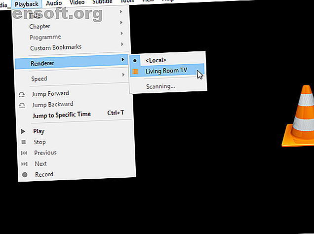 Configuration d’un Chromecast dans VLC via le menu Lecture