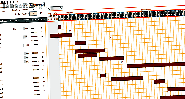 Modèle de diagramme de Gantt pour suivre l'avancement du projet dans Excel.