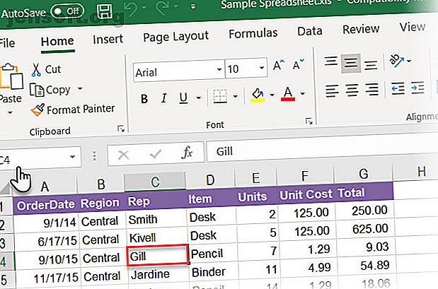 Glem ikke navnefeltet i Microsoft Excel!  Her er hvorfor det er nyttigt, og hvordan det kan øge dit regnearks produktivitet.