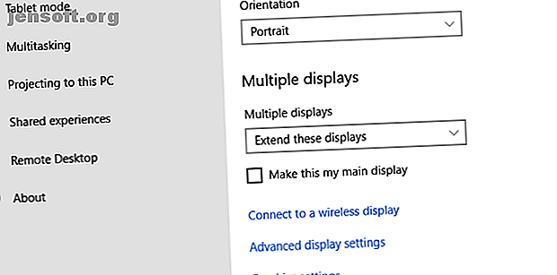 Paramètres d'affichage avancés de Windows 10