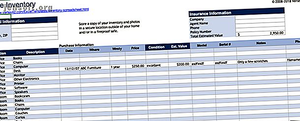 Modèle Excel de la liste de contrôle d'inventaire de base
