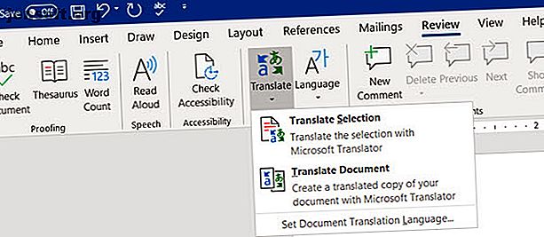 Microsoft Traduire en Word