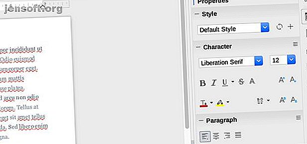 Barre latérale de LibreOffice