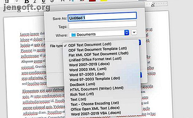 Enregistrer un document Office moderne dans LibreOffice