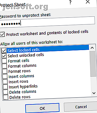 Protéger la feuille avec mot de passe dans Excel