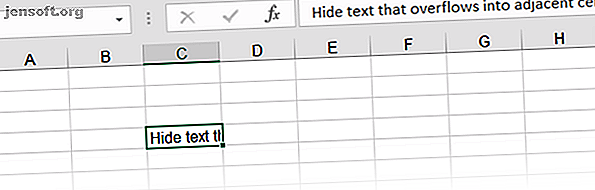 Texte de débordement caché dans Excel