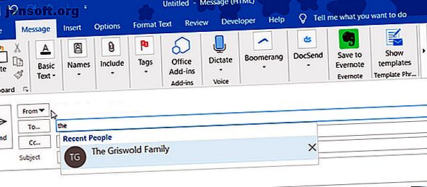 Suggestions pour le groupe de messagerie Outlook Windows
