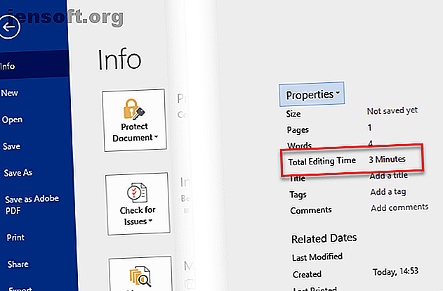 Har du nogensinde spekuleret på, hvor længe du har arbejdet på et Microsoft Word-dokument?  Denne skjulte Word-funktion kan fortælle dig.