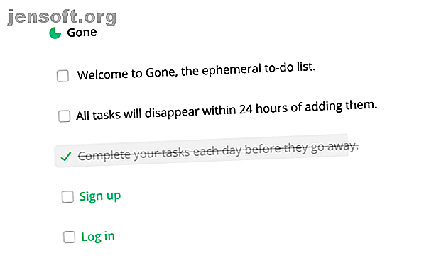 Créer une liste de tâches éphémère avec Gone