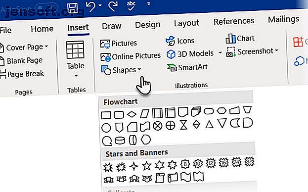 Formes d'organigrammes dans Microsoft Word