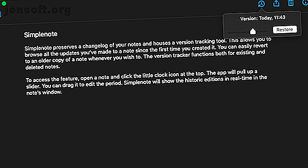 Simplenote er ikke så grundlæggende, som det ser ud til.  Øg din opmærksomhed med disse praktiske funktioner, der ligger bag Simplenotes enkelhed,