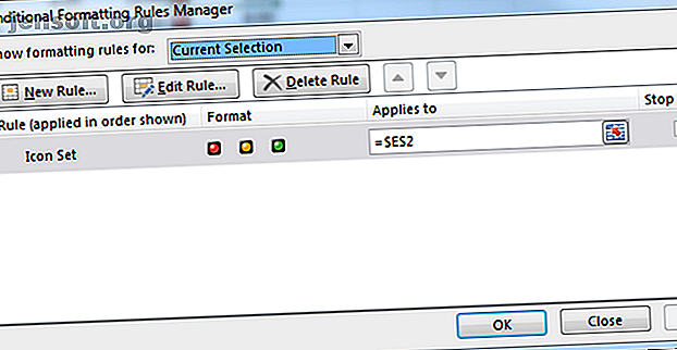 Il s'agit d'une capture d'écran illustrant la mise en forme conditionnelle dans Excel. Cela montre le menu du gestionnaire de règles à l'intérieur d'Excel.