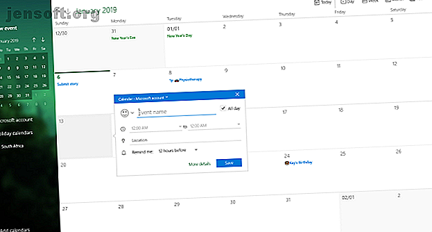 application de bureau calendrier Microsoft