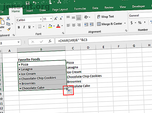 Utiliser le remplissage automatique dans Excel pour copier une formule dans d'autres cellules