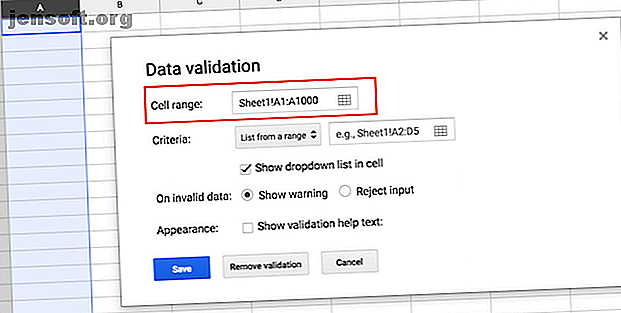 Si vous voulez vous assurer que seules certaines données peuvent être ajoutées à une cellule, commencez par limiter les entrées à l'aide de listes déroulantes dans Google Sheets.