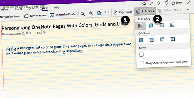 Personnalisez vos pages OneNote avec des règles et des couleurs