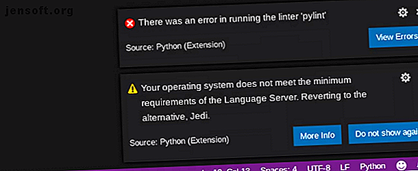 Erreurs d'extension Python dans Code-OSS