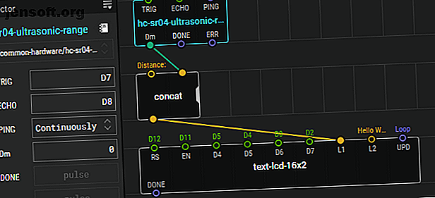 Configuration du capteur de distance dans XOD