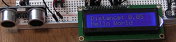 Écran LCD affichant les données de distance