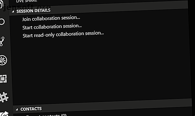 détails de la session de partage en direct de Visual Studio Code