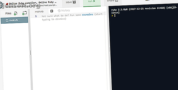 Repl.it est un simple IDE pour Ruby parmi d'autres langues