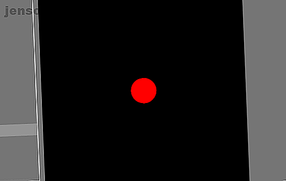 Un cercle rouge sur une toile de fond noir en p5.js