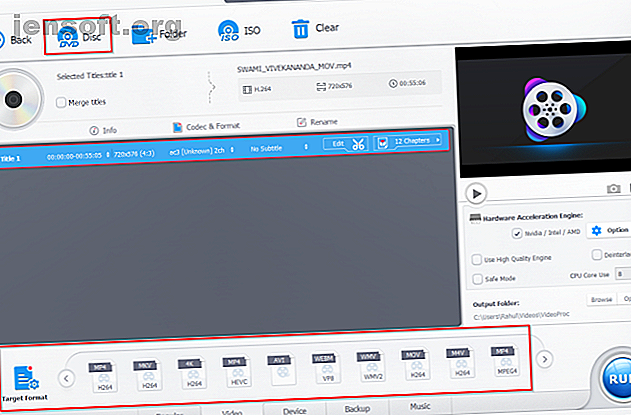 convertir un dvd en un format vidéo en vidéoproc