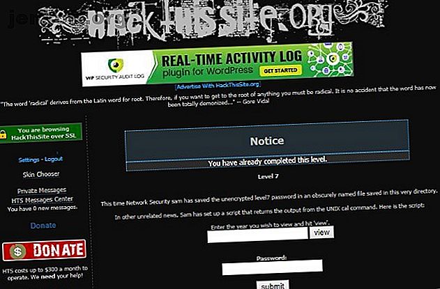 Le site Web HackThisSite, l’un des principaux défis à relever