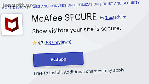 Application de sécurité McAfee Secure Shopify
