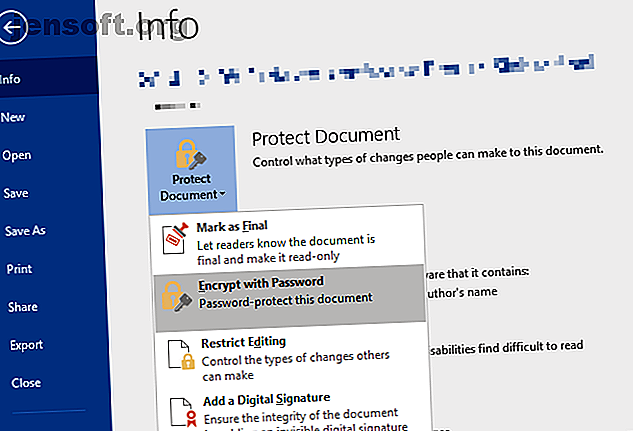 Fichier Microsoft Word avec mot de passe