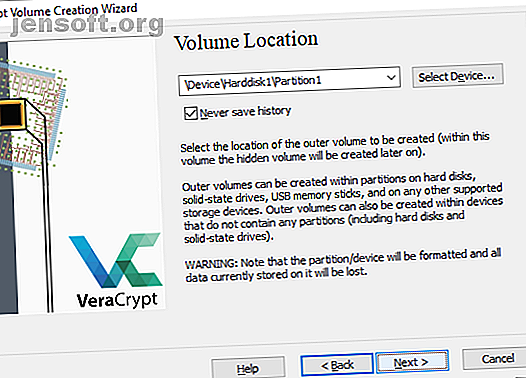 Assistant de création de volume VeraCrypt