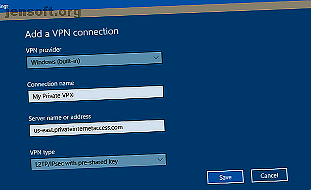 Une configuration de connexion VPN sous Windows