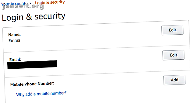 Paramètres de sécurité Amazon Effacer le numéro de téléphone