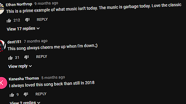 Commentaire sur la musique moderne sur YouTube