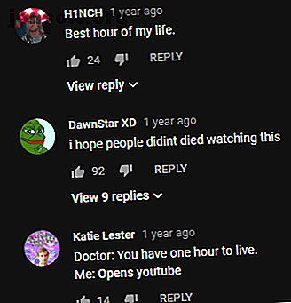 Commentaire YouTube Docteur Live