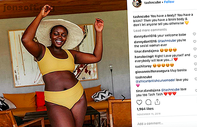 Modèle favorisant la positivité du corps sur Instagram