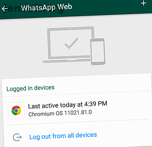 comment se déconnecter de tous les appareils connectés à WhatsApp Web