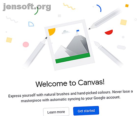 Écran d'introduction de Google Chrome Canvas