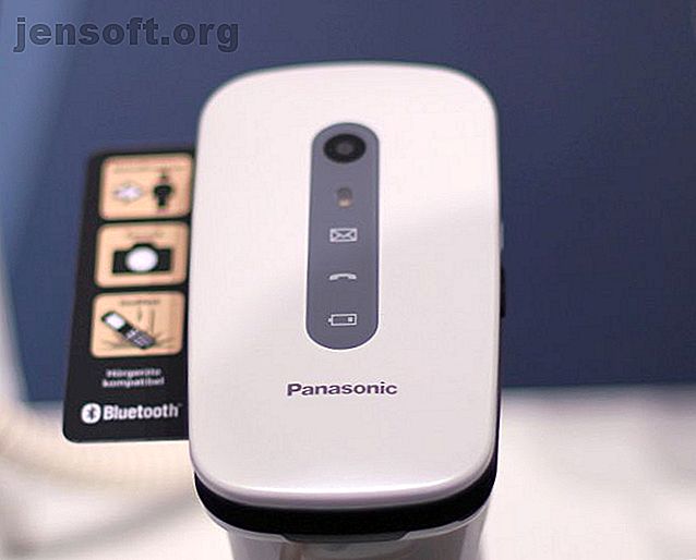 Ceci est une photo d'un téléphone Panasonic TU456 avec indicateurs d'état