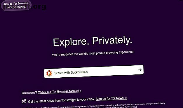Moteur de recherche DuckDuckGo de navigateur privé Tor
